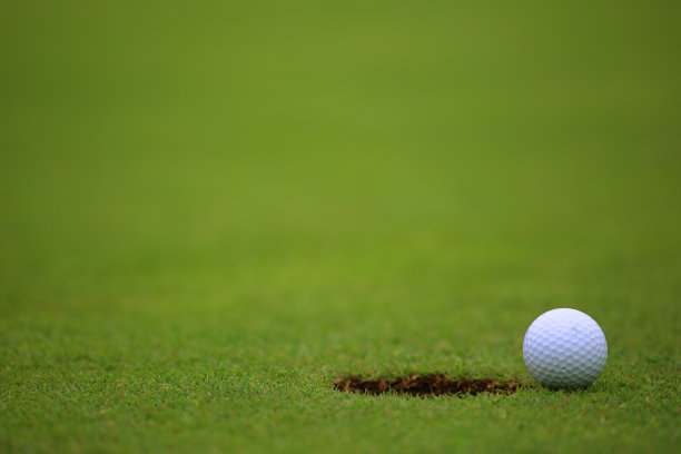 杯唇上的高尔夫球图片下载