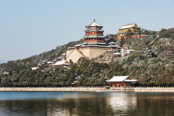 北京的雪，颐和园素材图片