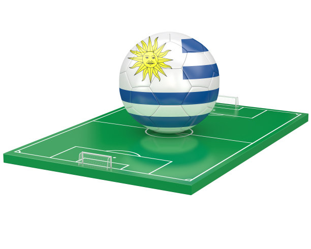 乌拉圭足球越过足球场图片下载