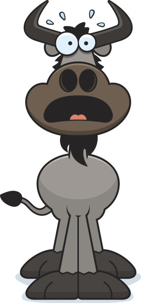 害怕卡通角马图片下载