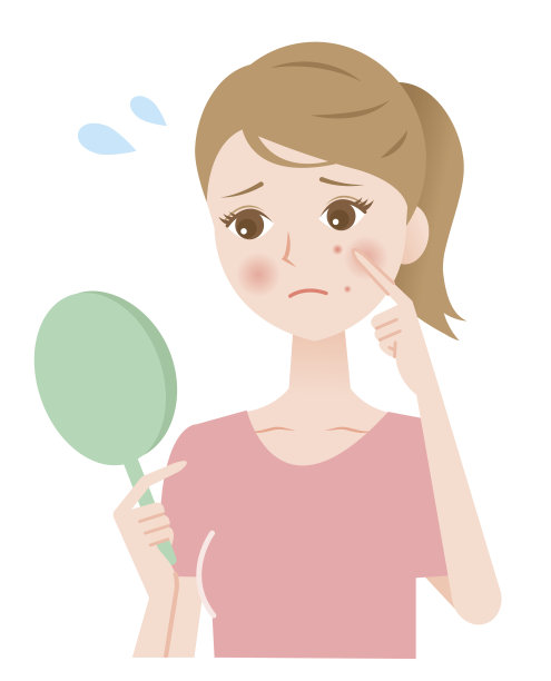 痤疮的女人图片下载