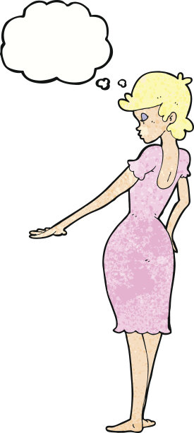 卡通美女看着指甲用思想泡泡图片下载