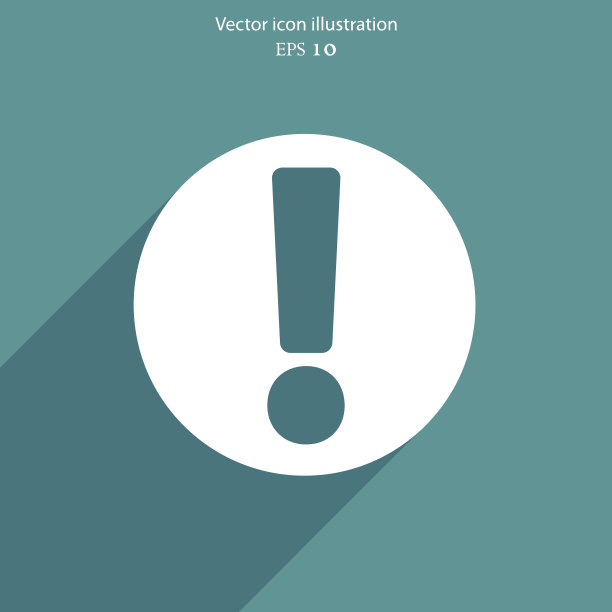 向量感叹号web图标背景。图片下载