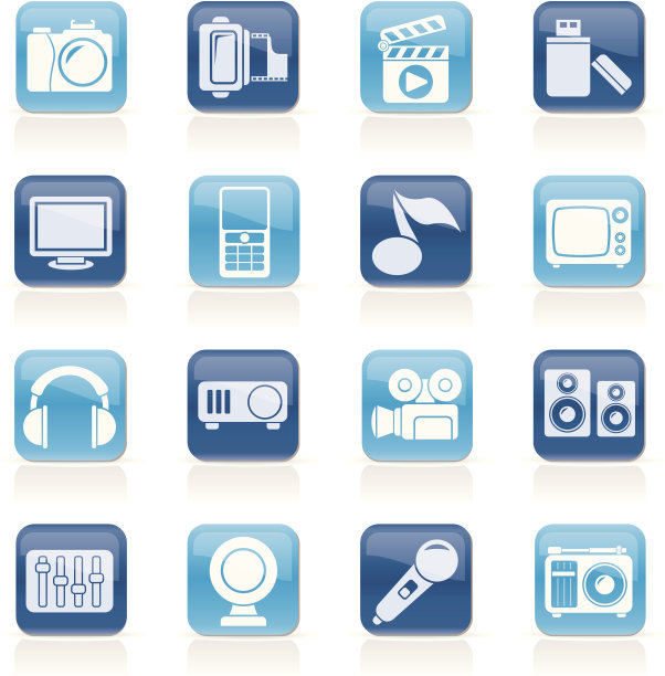 多媒体及科技图标图片下载