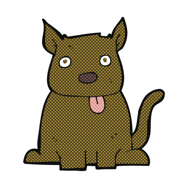 卡通狗伸出舌头图片下载