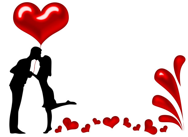 一对相爱的心图片下载