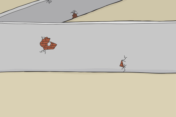 空白损坏墙图片下载