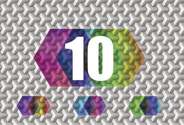 矢量:渐变颜色上的白色几何无缝背景图片下载