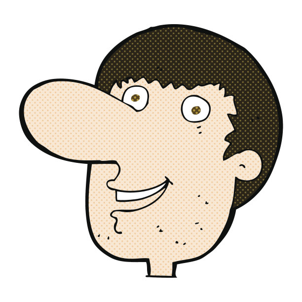 漫画卡通快乐的男性脸图片下载