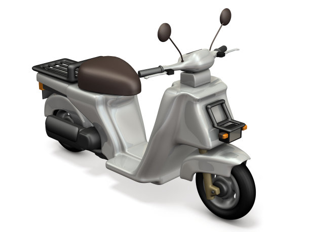 简单的小型摩托车模型。图片下载