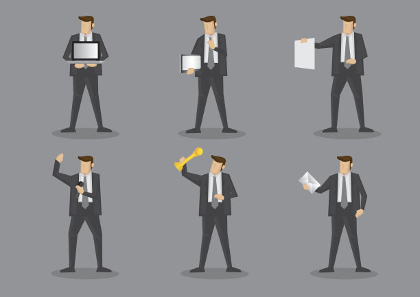 商人持有工作设备和办公用品图片下载