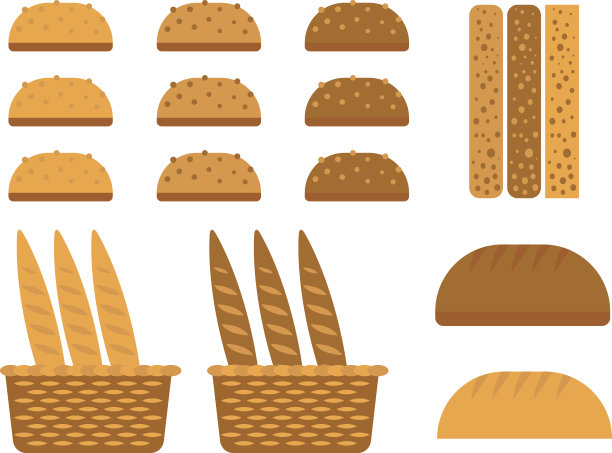 面包productsvector插图。图片下载