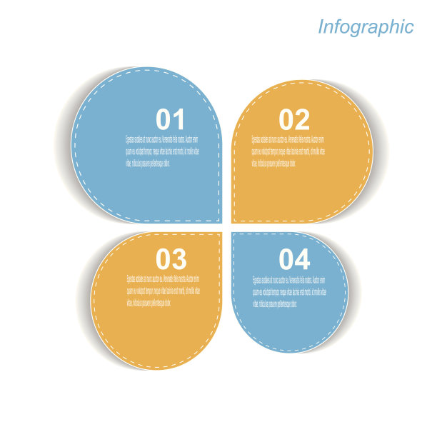 信息图表设计模板与纸标签图片下载