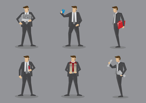 西装商人携带道具图片下载