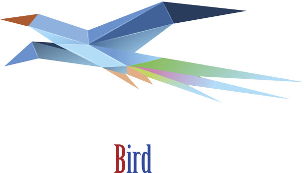 飞行的鸟的矢量多边形插图图片下载