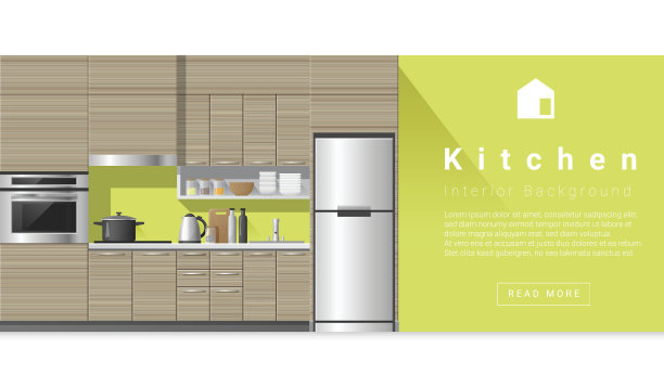 室内设计现代厨房背景图片下载