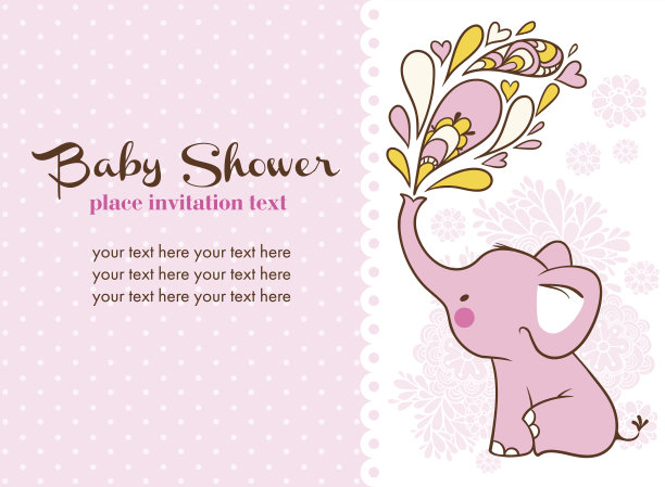 宝宝派对请帖。图片下载