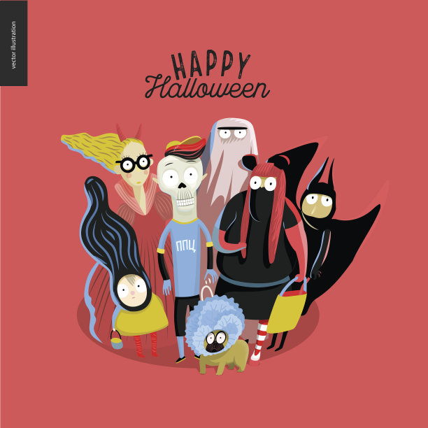 万圣节矢量图素材ID：164007814