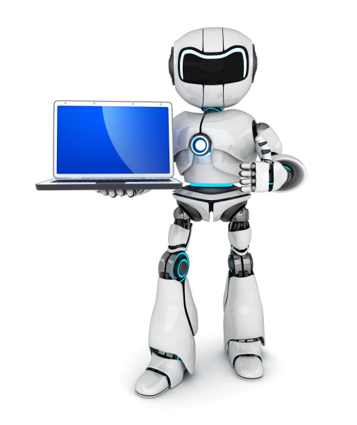 笔记本电脑和机器人图片下载