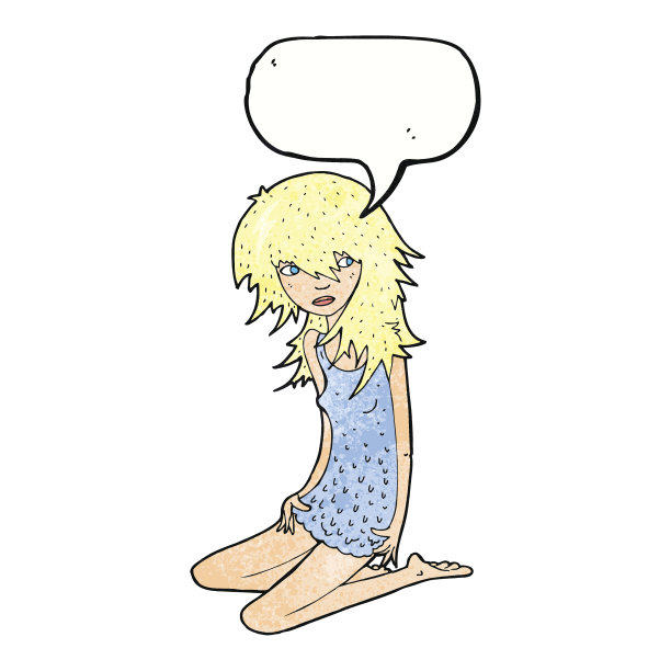 卡通美女与语音泡泡图片下载