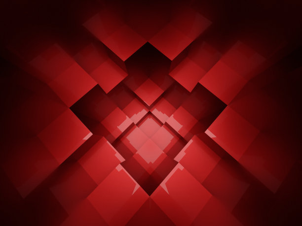抽象红色立方体背景图片下载