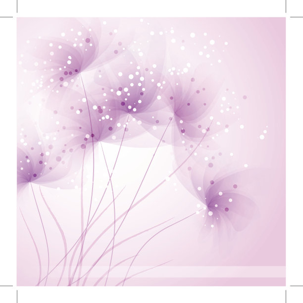 带花的矢量背景图片下载