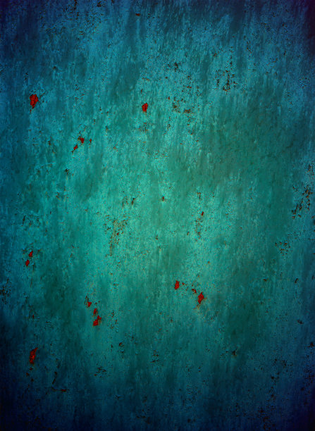 蓝色开裂和剥落的油漆背景与纹理。图片下载