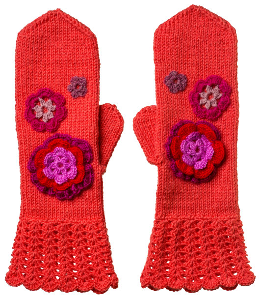 手套放在白色背景上图片下载