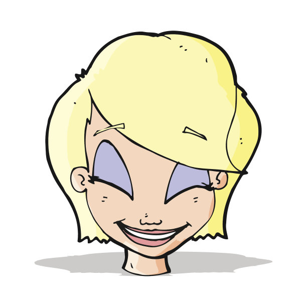 卡通美女脸图片下载