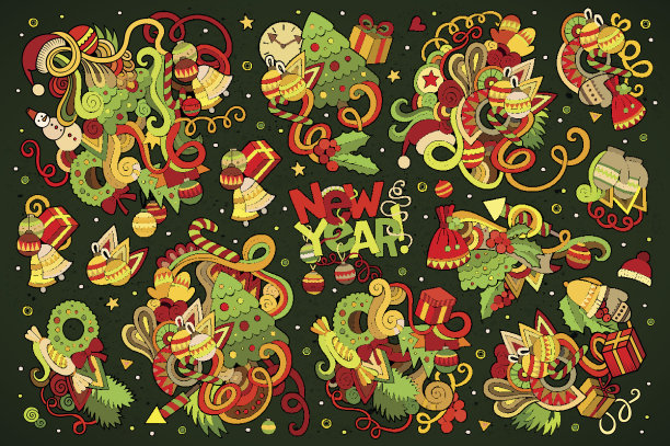 矢量手绘涂鸦的对象和符号卡通组图片下载