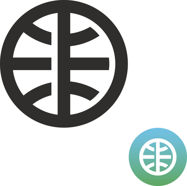 地球仪简约黑色线性图标图片下载