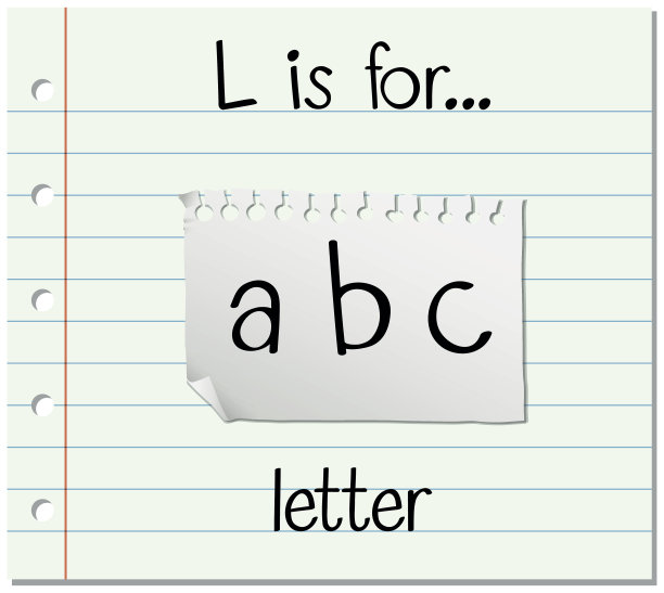 识字卡片上的L代表字母图片下载