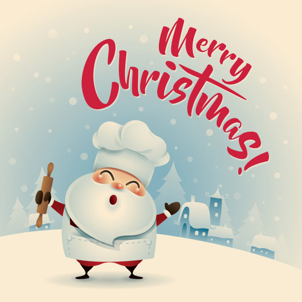 圣诞快乐!老式的圣诞贺卡。图片下载