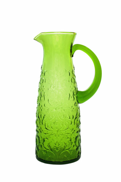 白色背景上的复古玻璃罐。图片下载