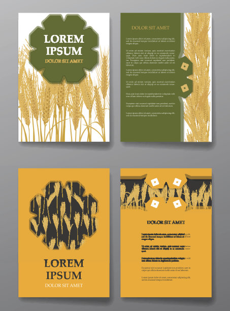 有小麦图案背景的小册子图片下载