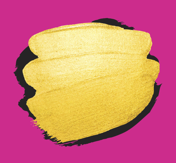 矢量金色笔触。水彩纹理油漆染色隔离上图片下载