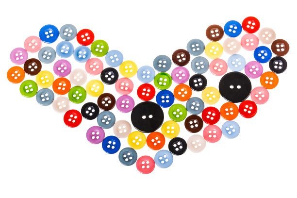 彩色的塑料纽扣图片下载