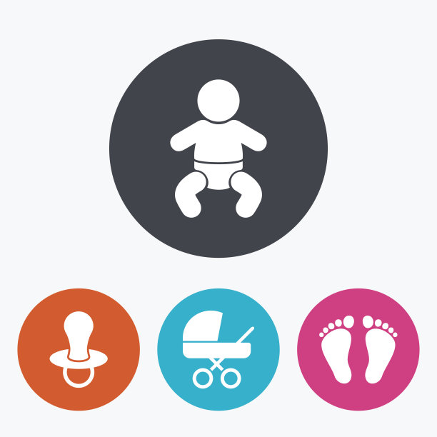 婴儿婴儿图标。bug和虚拟符号。图片下载