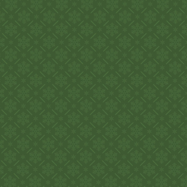 绿色背景上的雪花图案图片下载