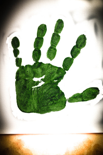 绿色生态手印图片下载