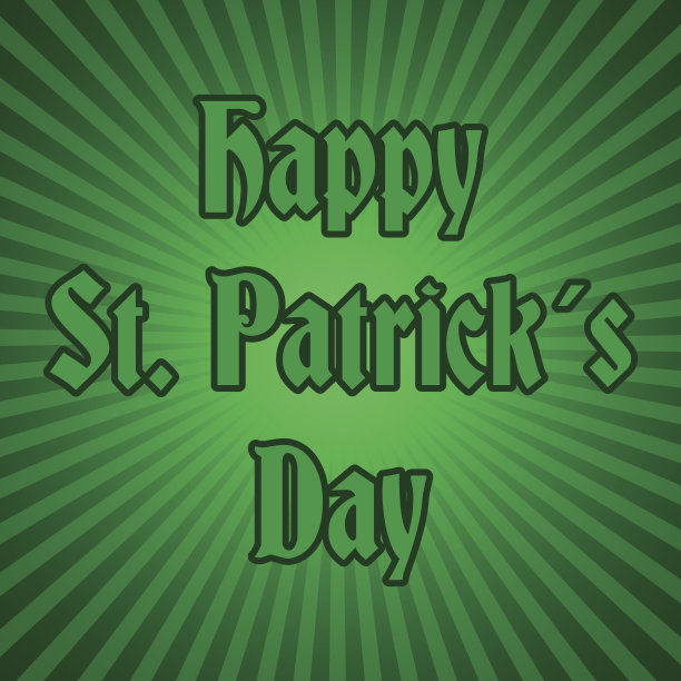 绿色条纹背景的圣帕特里克节快乐图片下载