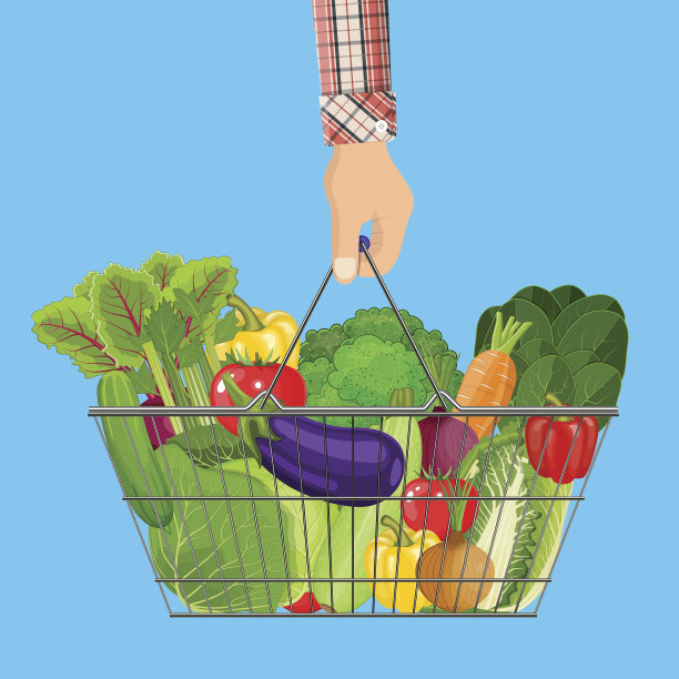 金属超市篮子满图片下载