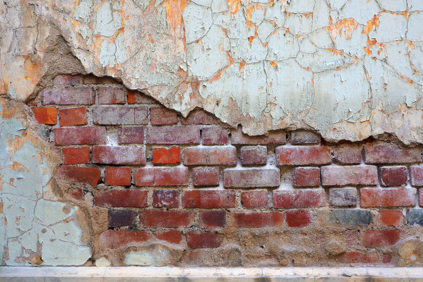 腐朽的墙砖。图片下载
