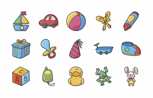 新生儿图标集，eps10图片下载