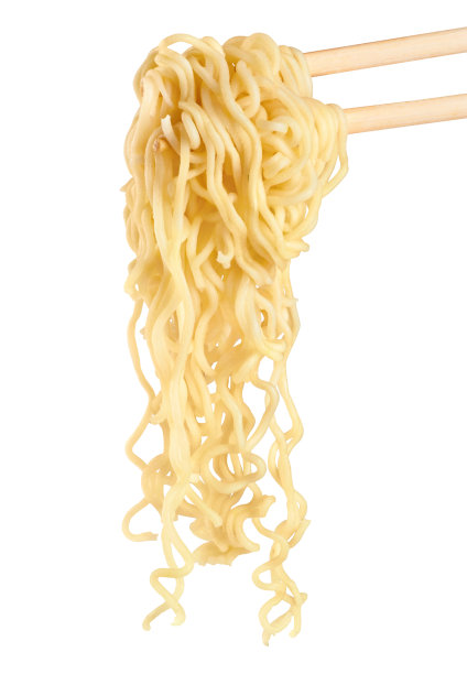 白色背景上孤立的方便面筷子。图片下载