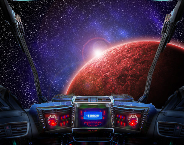 在太空探险。图片下载