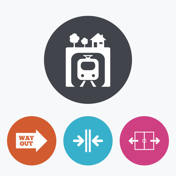 地下图标。自动门的象征。图片下载