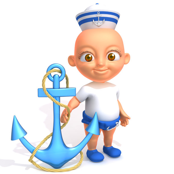 杰克水手宝宝3D插画图片下载