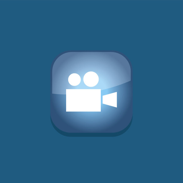 摄像机按钮图标平面矢量插图eps10图片下载