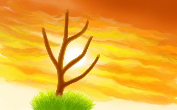 超现实的树和沙赛特图片下载